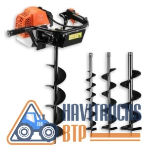 Tarière thermique avec mèches de 100, 150 et 200 mm Fuxtec Fx-Eb162